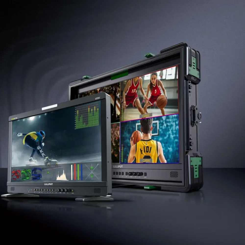 شاشة LILLIPUT UQ23 مقاس 23.8 بوصة 8K SDI عالية السطوع 4CH متعددة الرؤية ومدخلات رقمية متوافقة مع HDMI للفيلم/الستوديو