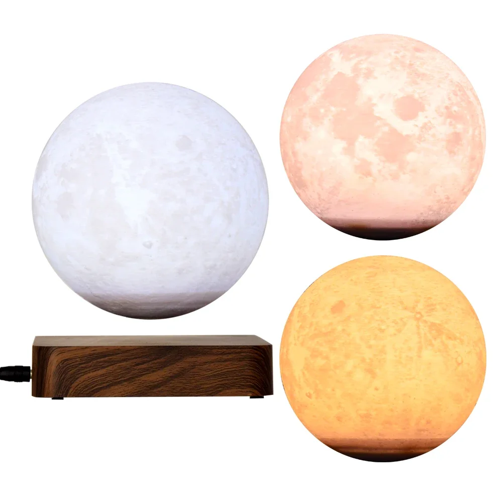 Unique Design Best Gift Christmas Led Light Magnetic Floating Moon Lamp Levitating Table Light