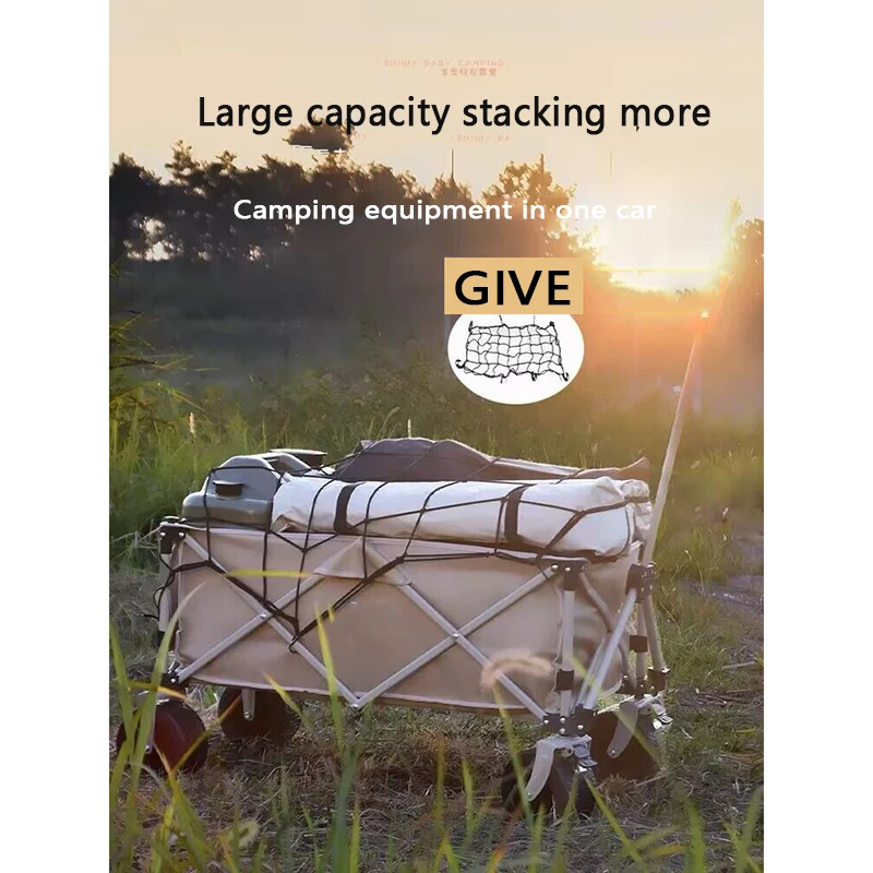 

Gathering Camp Car Table Board Camping Outdoor Foldable Storage Picnic Hand Cart Camping Small Trailer Cart