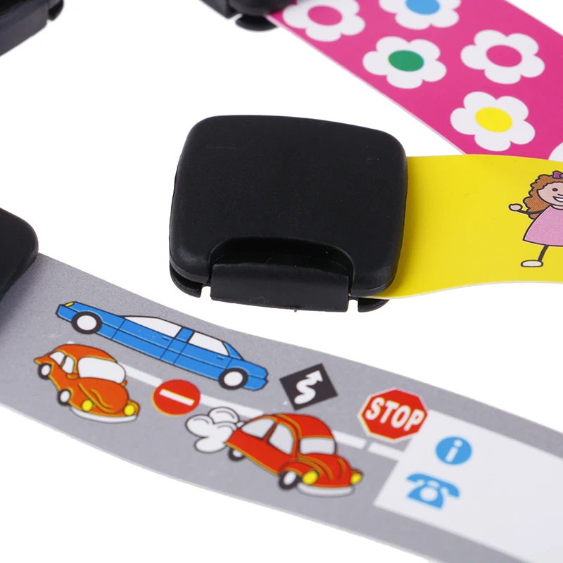 New 4Pcs Children Travel Outdoor Safe Anti-lost Wristband Safety Recognition Bracelet For Kids Adjustable Waterproof Reusable