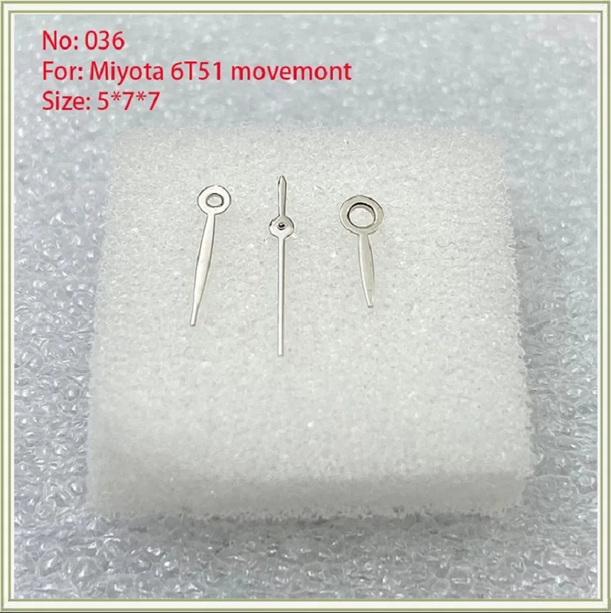 Watch accessories suitable for famous craftsmen's watch needles Women's 6T51 movement watch needles Three needle 6601 036