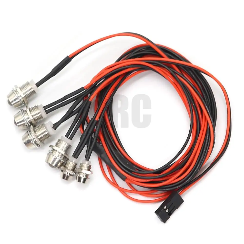 AJRC 4/6/8 LED lumières couleur rouge blanc pour 1:10 RC voiture Tamiya HSP HPI RC Rock chenille axiale SCX10 D90 D110