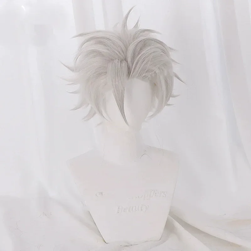 أزياء أنيمي شينازوجاوا سانيمي التأثيرية شعر مستعار كوكييو زي فريق الحفلات معطف أبيض أسود توب مان كرنفال الهالوين البدلة؛ 2'a,6.h