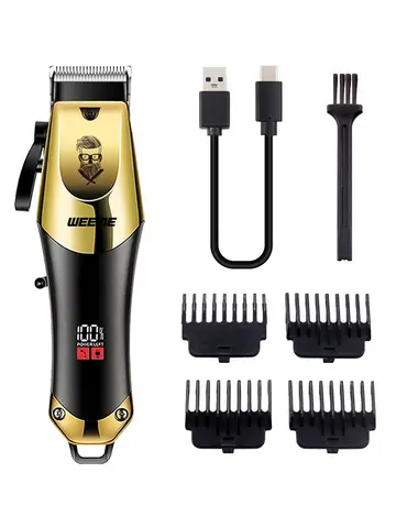 T9 Vintage Men's Electric Hair Clipper Beard Trimmer/Rechargeable Hair Cutting Machine With Nose Hair Trimmer Kit Boyfriend Gift
