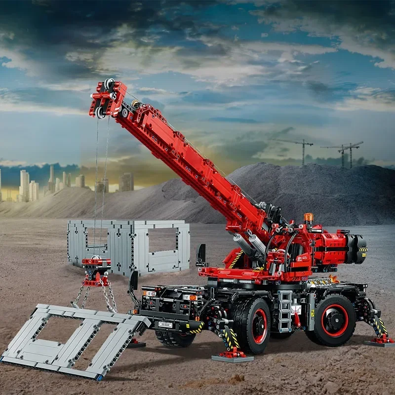 New MOC-33977 Rough Terrain Crane 42082 Building Block Toys 3714 Pcs Assembly Building Blocks Kids Toys DIY Birthday Gift Gifts