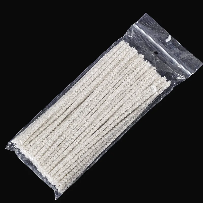 

15cm Soft Bristle Pipe Cleaners 50 of pack 100% Cotton Steel Wire - Glass Metal Ceramic Pipe Cleaner Wrap Cable Wire Management