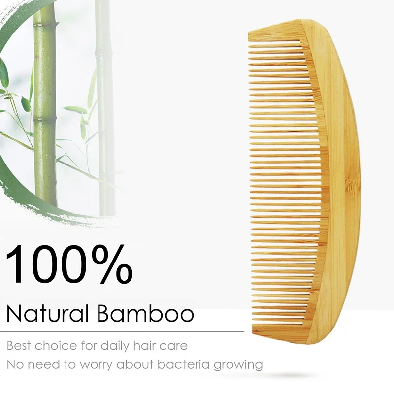 

bamboo anti-static comb anti-static curly hair suitable for smooth massage home salon use Special for real hair wigs