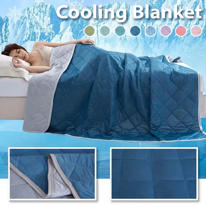 Cooling Summer Blanket Suitable for Hot Sleepers Machine Washable Single Air Conditioner Quilt Double Side Cold & Cooling Fabric