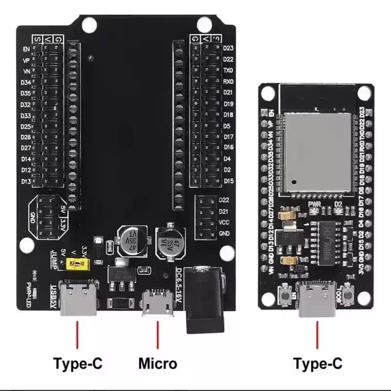 USB Type-C ESP32 Development Board CH340C Chip WiFi Bluetooth Module Ultra Low Power Dual Core MCU Expansion Board For Arduino I
