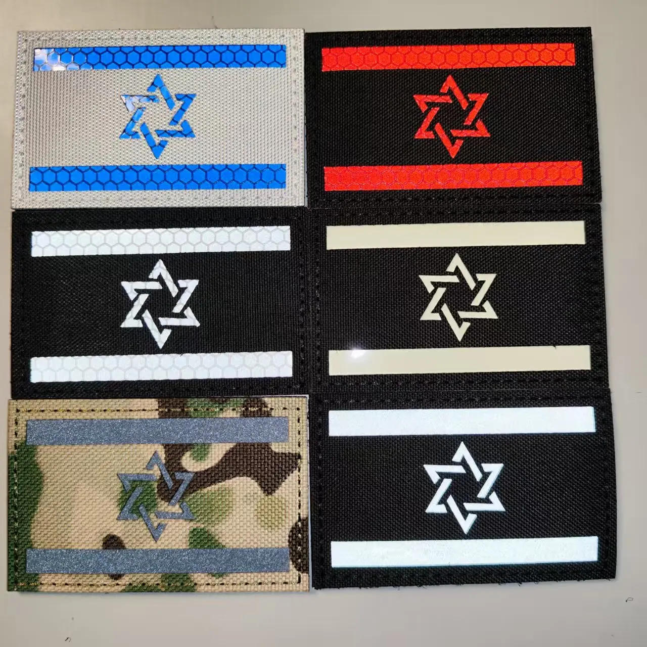 Israel Flag Embroidered Cloth Stickers Badges Brassard Tactical Reflective Flag Patch Emblem Morale Combat Badge Outdoor Signage