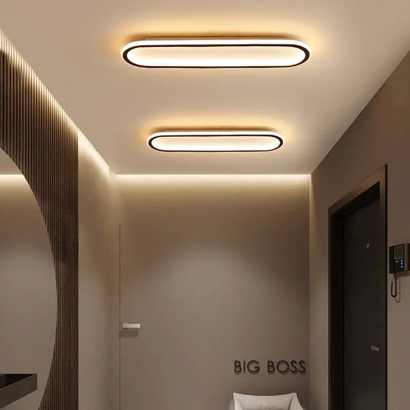 

Simple modern rectangular LED Scandinavian corridor aisle light entry living room foyer entrance door checkroom ceiling light