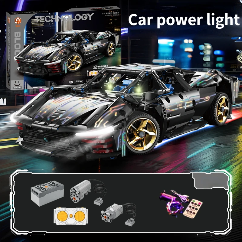 City Speed Famous Vehicle Red Black SP3 1:14 Technical Super Sports Car Racing Car Bricks Model Toys for Kid Christmas Gift