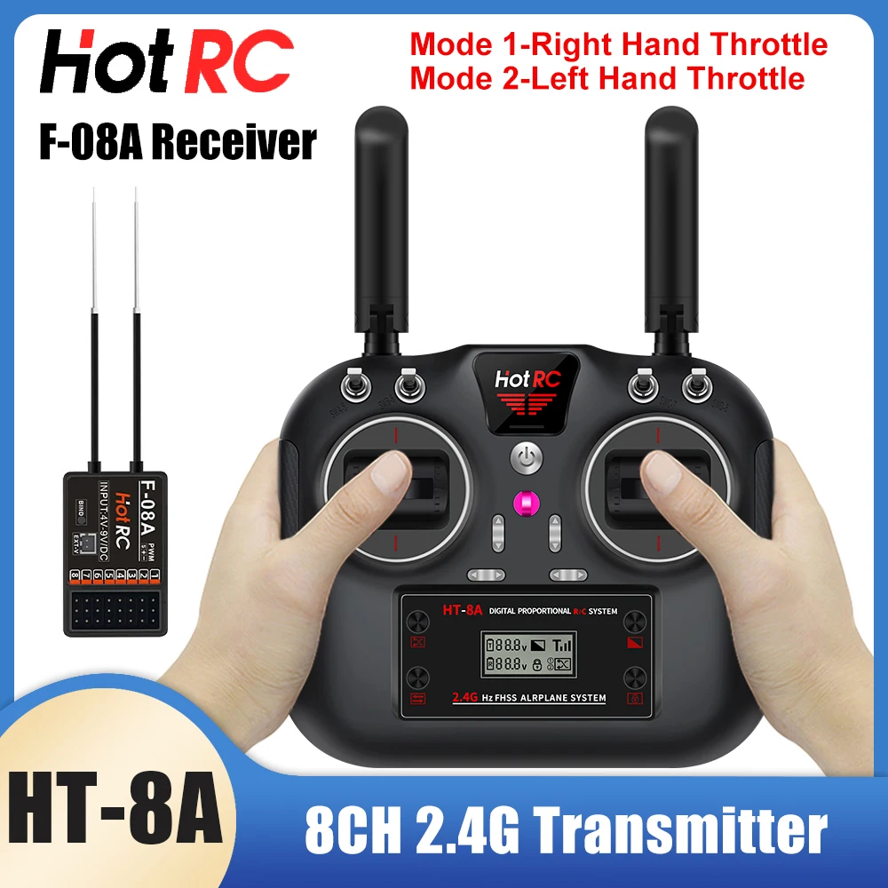 

HotRC HT-8A 2,4 GHz 8CH 8A RC передатчик PWM FHSS с фотоприемником радиосистемы