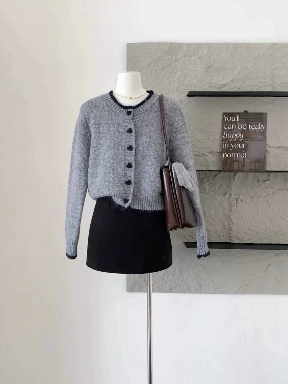 

Korean Sle Soft Knitted Cardigan Women's Autumn Winter New Lazy Sle Warmth Sweater Coat Heart Pattern Button Fem Outer...