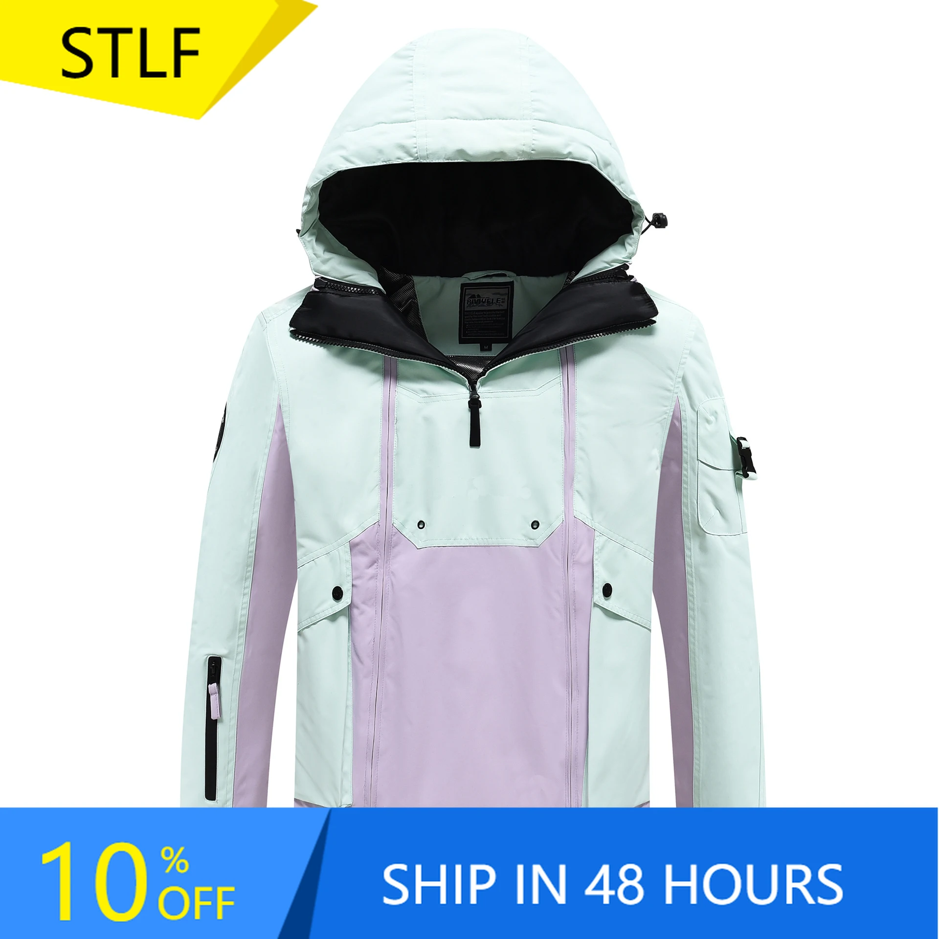 STLF Outdoor Winter-Skianzug für Paare, winddicht, wasserdicht, warm, atmungsaktiv, Einzel-/Doppelbrett