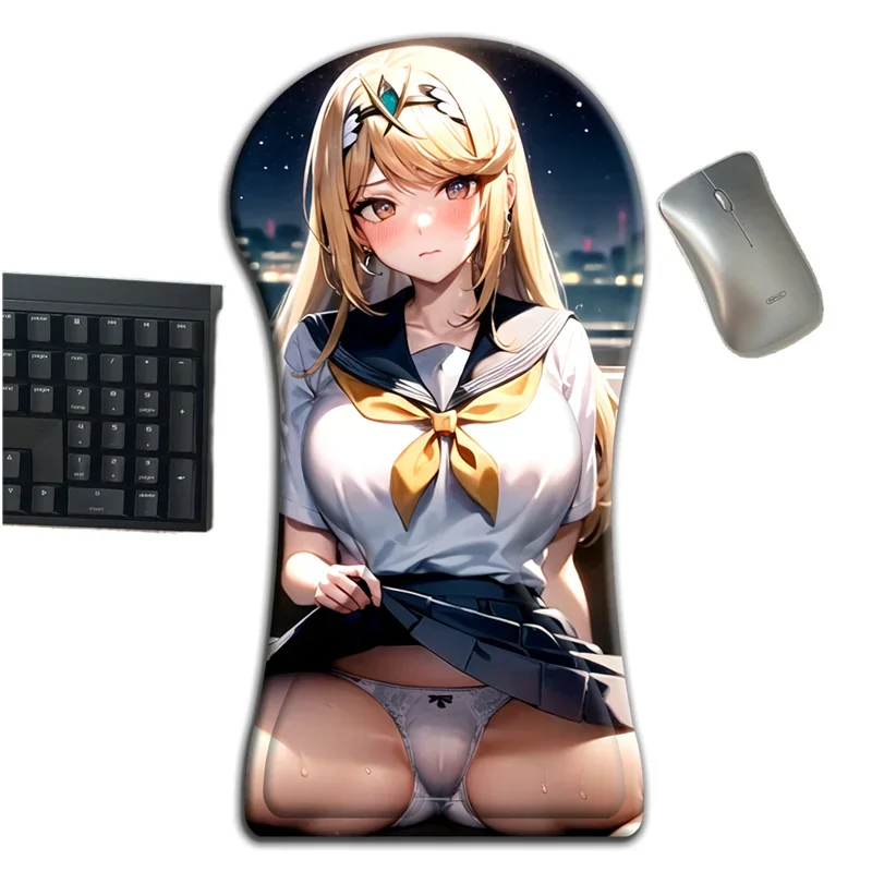 

3D Equal Body Mouse Pad Xenoblade Chronicles Mythra Sexy Girl Anime Arm Rest Mousepad Kawaii Desk Pad