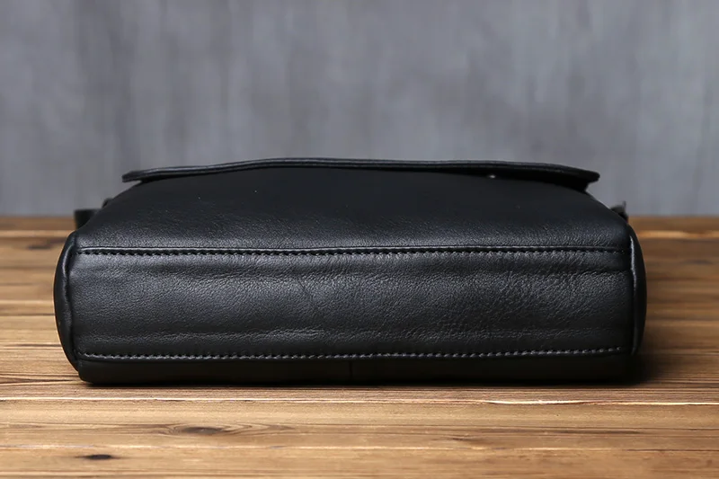 NZPJ-Leder-Umhängetasche für Herren, natürliches Rindsleder, vertikale Umhängetasche, lässig, großes Fassungsvermögen, Flip, Reißverschluss, 10", iPad – Detail 8