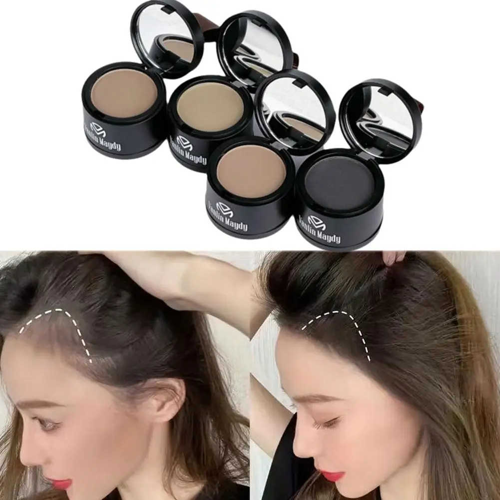 Bubuk garis rambut penutup akar hitam bubuk instan alami tahan air penutup rambut bayangan garis rambut 4 warna Concealer R7O0