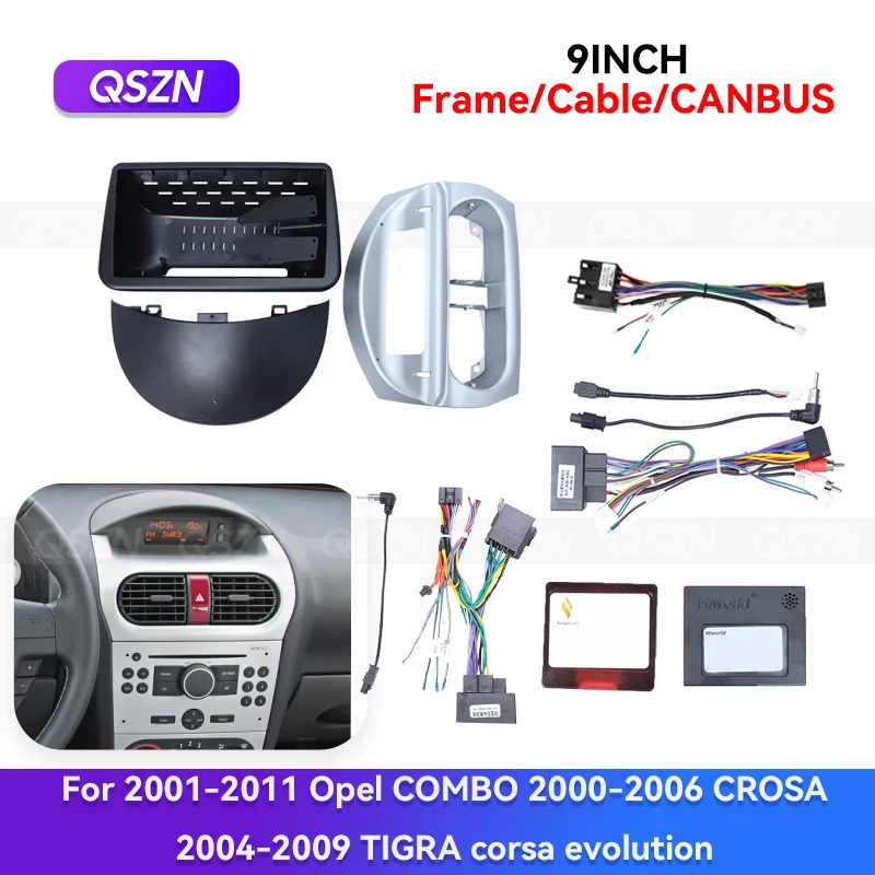 

QSZN 9-дюймовый для Opel COMBO 2000-2006 CROSA 2004-2009 2001-2011 TIGRA corsa evolution Android комплект модификации автомобильной панели радиоприемника