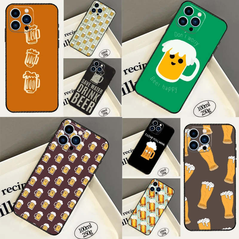 Pretzel-funda con diseño de cerveza para Huawei Nova 9 10 SE 8i 11i 12i 12s Y60 Y70 Y90 Y72 Y73 Y61 Y91 P60 Pro P30 P40 Lite