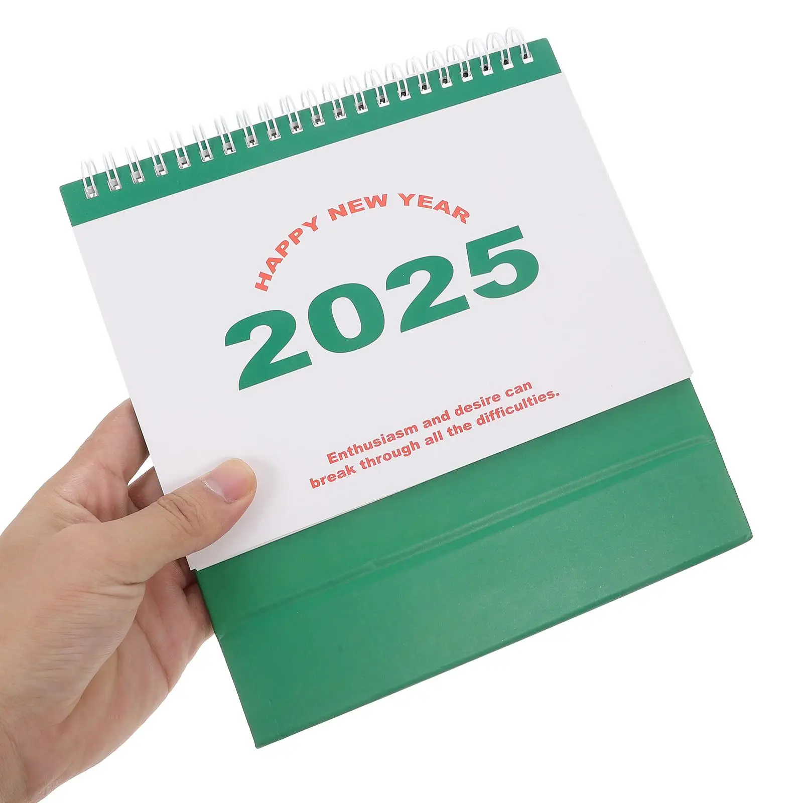 Simple Desk Calendar 2025 Fresh Planner Portable Standing Academic Home Mini Paper Schedule Tracking Cute Decorative