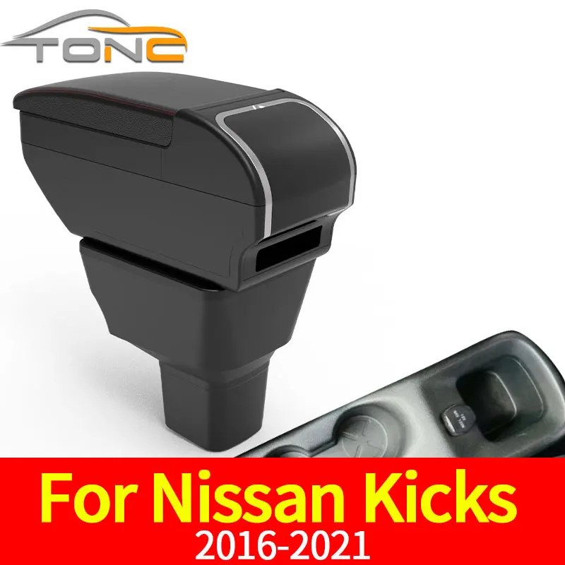 

For Nissan Kicks Armrest For Nissan Kicks Car Armrest box 2016-2021 Interior Parts special Retrofit parts Center Storage box USB