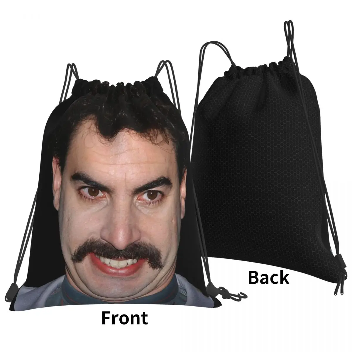 Herren Lustige Borat Geschenke Rucksäcke Mode Tragbare Kordelzug Taschen Kordelzug Bündel Tasche Schuhe Tasche Buch Taschen Für Mann Frau