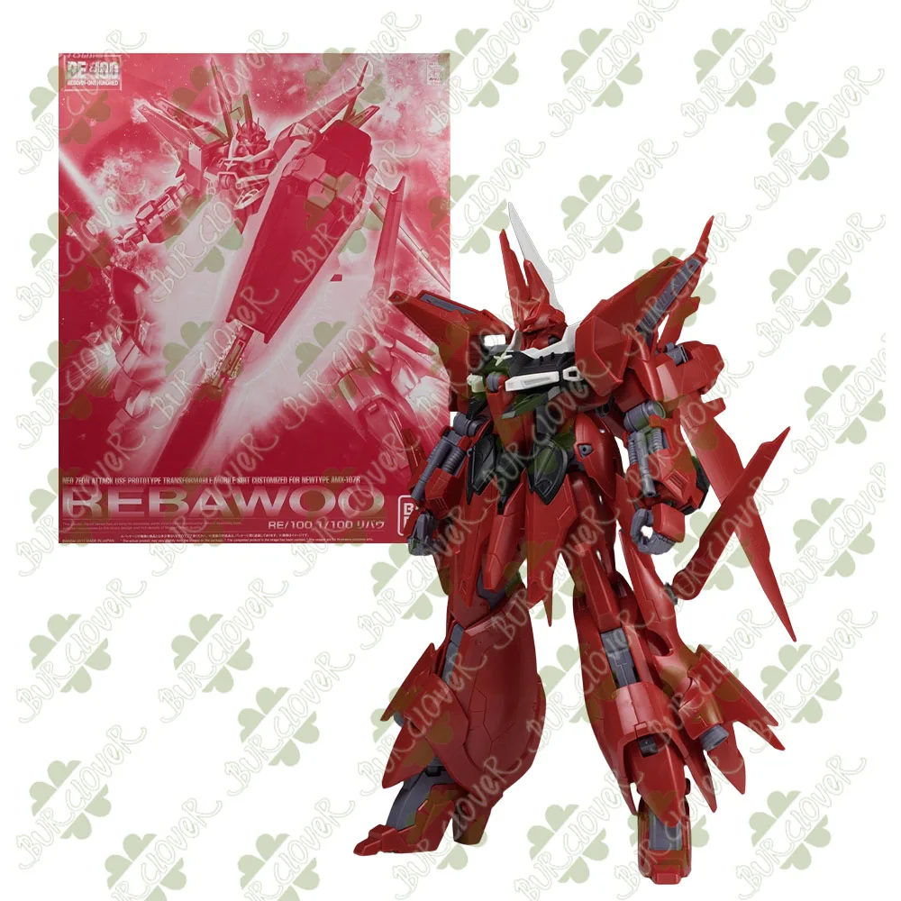 BANDAI Original GUNDAM RE Series 1/100 ZMT-S126G SHOKEW AMX-107R REBAWOO Model Movable Joints High Quality Collectible Toys
