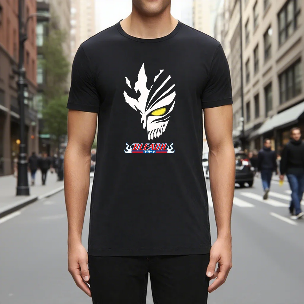 

Men & Women's Clothing Graphic T-Shirts With B-Bleach Print 100% Cotton Summer Tops Y2k Short Sleeve Vintage Streetwear Casual
