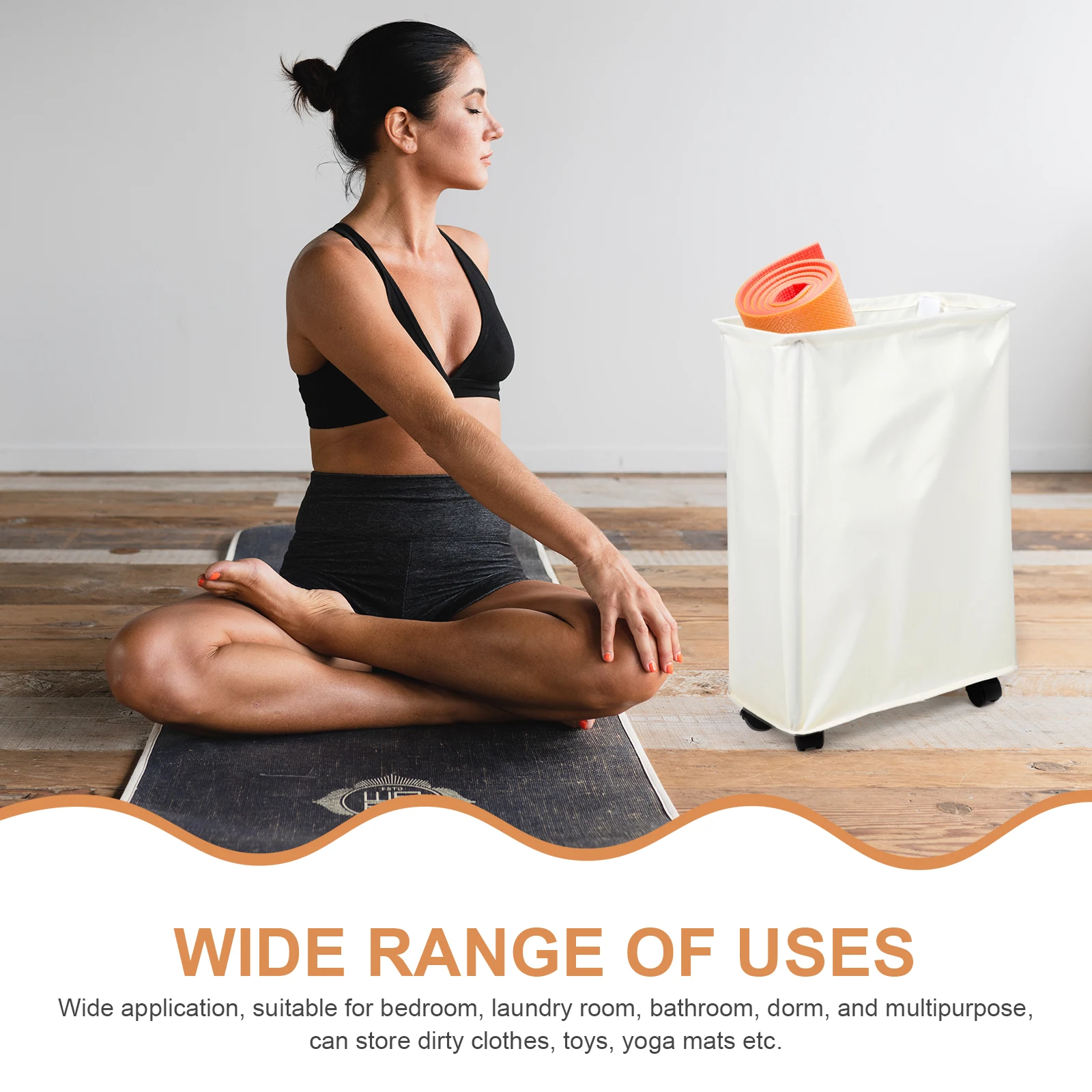 

Slim Rolling Laundry Hamper Oxford Cloth Basket Bag Home Storage Bedroom Bathroom Dorm Collapsible Toy Yoga Mat