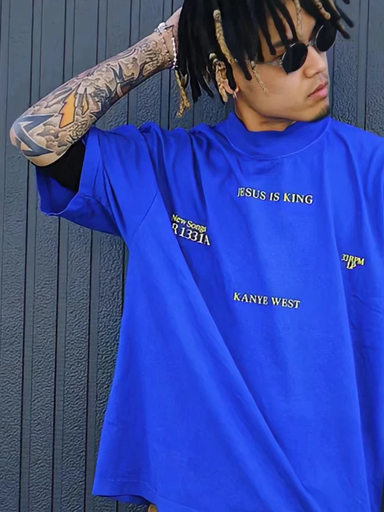 Kanye West Album Limited Edition Loose Fit Pure Cotton American High Street Short Sleeve T-Shirt Unisex Summer Fashion Tee