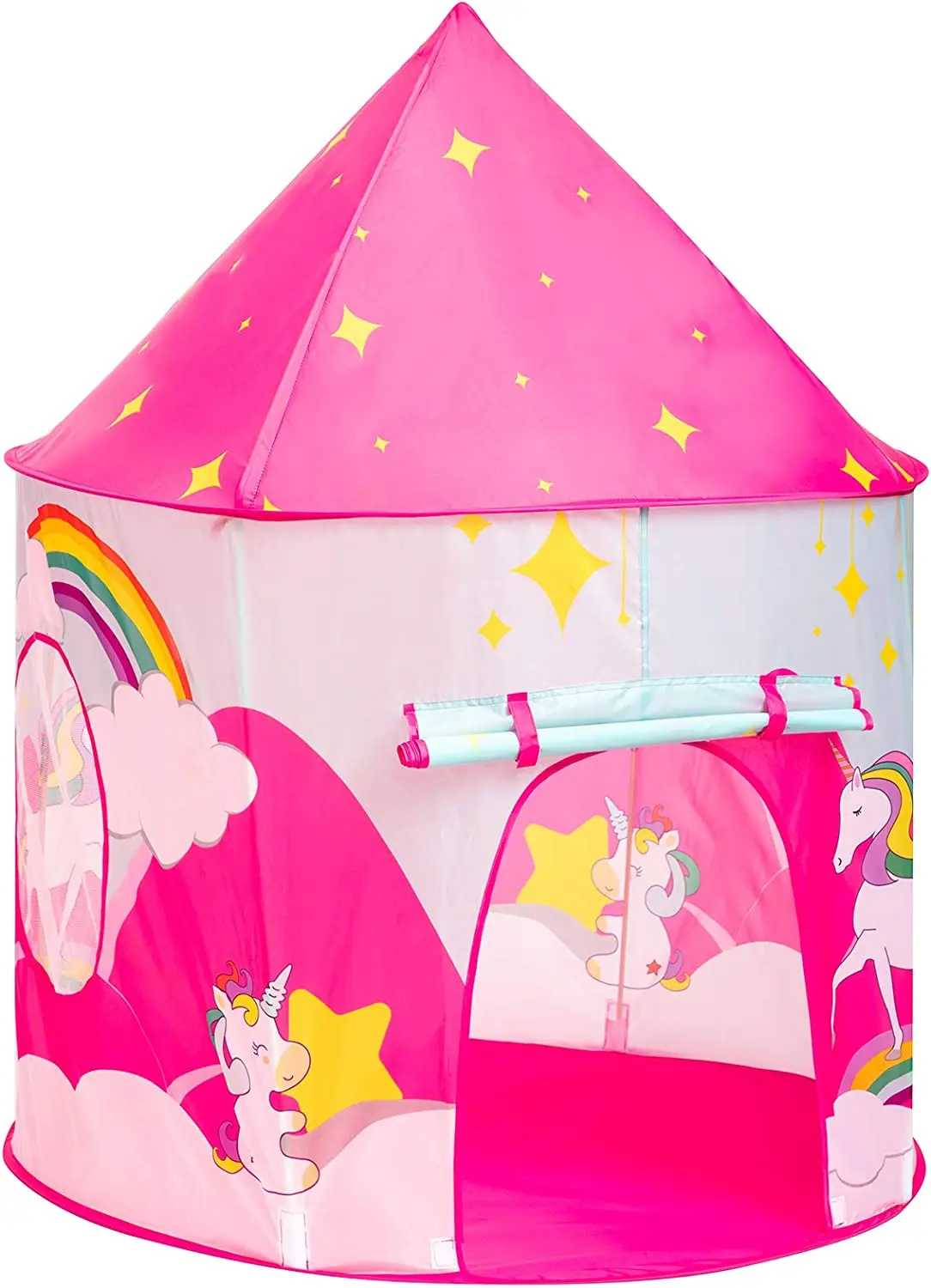 

Child Pink Princess Playhouse Tent for Girl unicorn Castle Play Tent for Kids Boys Pop Up Folds Tent Toy for Indoor and Outdoor