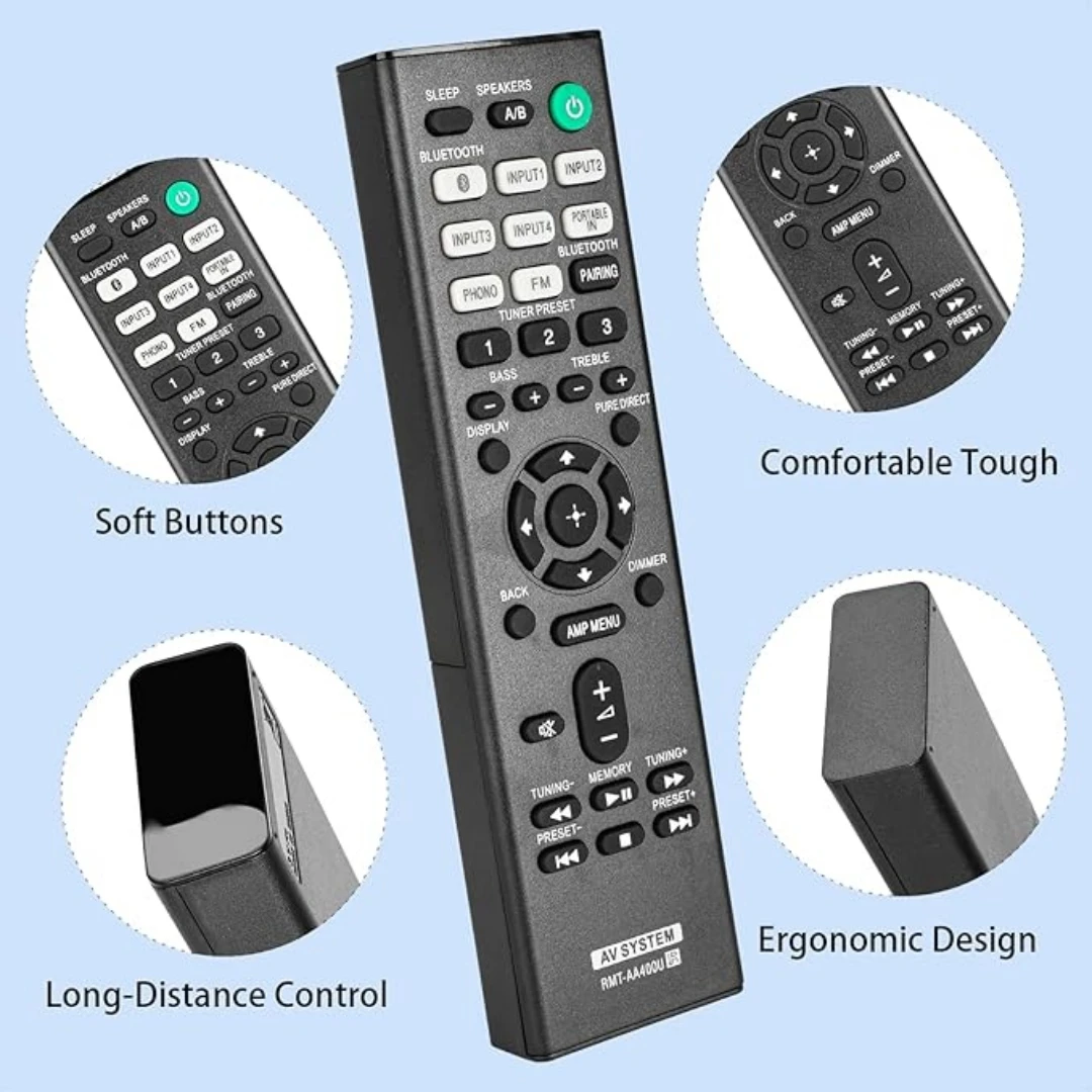 RMT-AA401U Replacement Remote Control Applicable for Sony AV Receiver STR-DH190 STR-DH590 STR-DH790 STRDH190 STRDH590 STRDH790