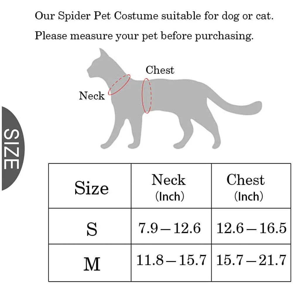 반려동물 거미 코스튬 개 고양이 맨투맨 옷, 할로윈 크리스마스 코스프레 테마 파티 코스튬