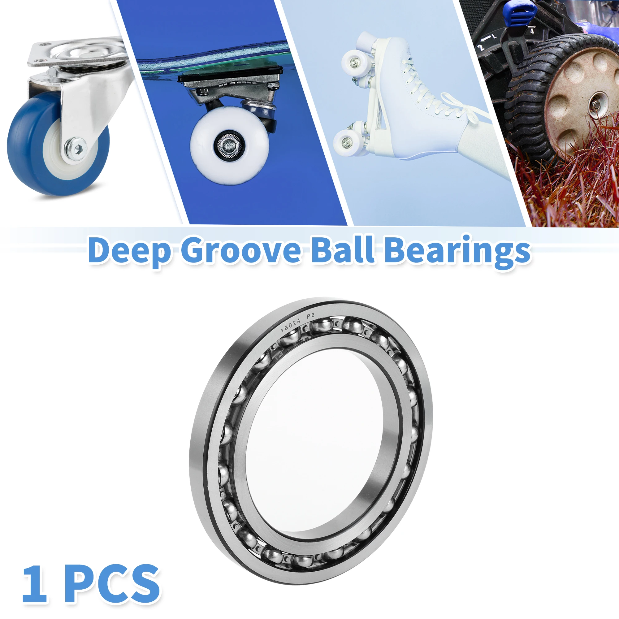 

Motoforti 16024 Deep Groove Ball Bearings P6 120x180x19mm Lubricated Bearings Open Type Silver Tone Scooter Skateboard Wheel