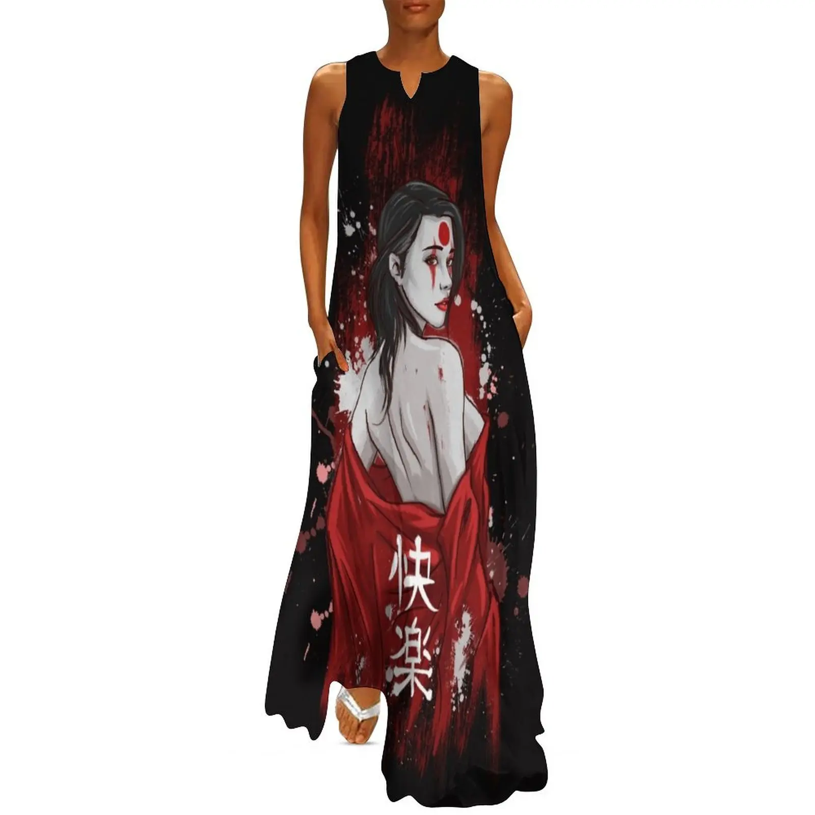 Sexy Geisha Girl Long Dress beach dress women formal occasion dresses Elegant gowns african dresses for woman