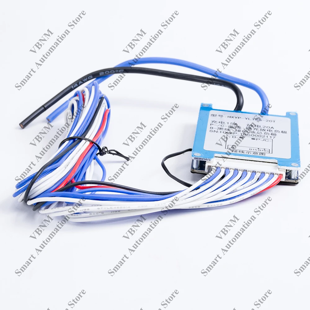 Bms-nc温度保護付きリチウムイオンバッテリーパック,一般的なポート,DIY, 16s,60v,59.2v,51.2v,20a,3.2v,3.7v