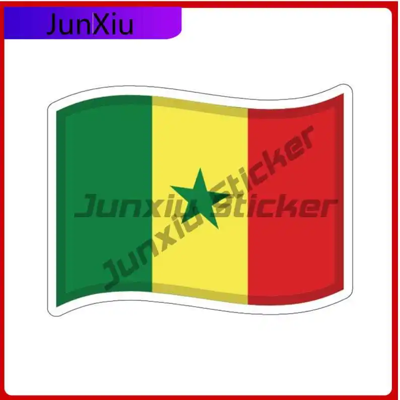 

Senegal Drift Flag Sticker Fun Decals Decoration Exterior Accessories For Car Laptop Trolley Case Motorcycle Helmet Wall Laptop