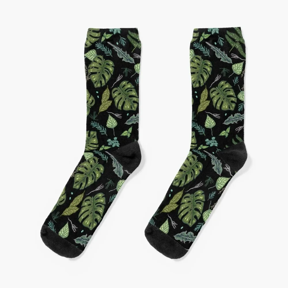 

Green summer jungle Socks Heating sock funny gift sheer Socks For Girls Men's