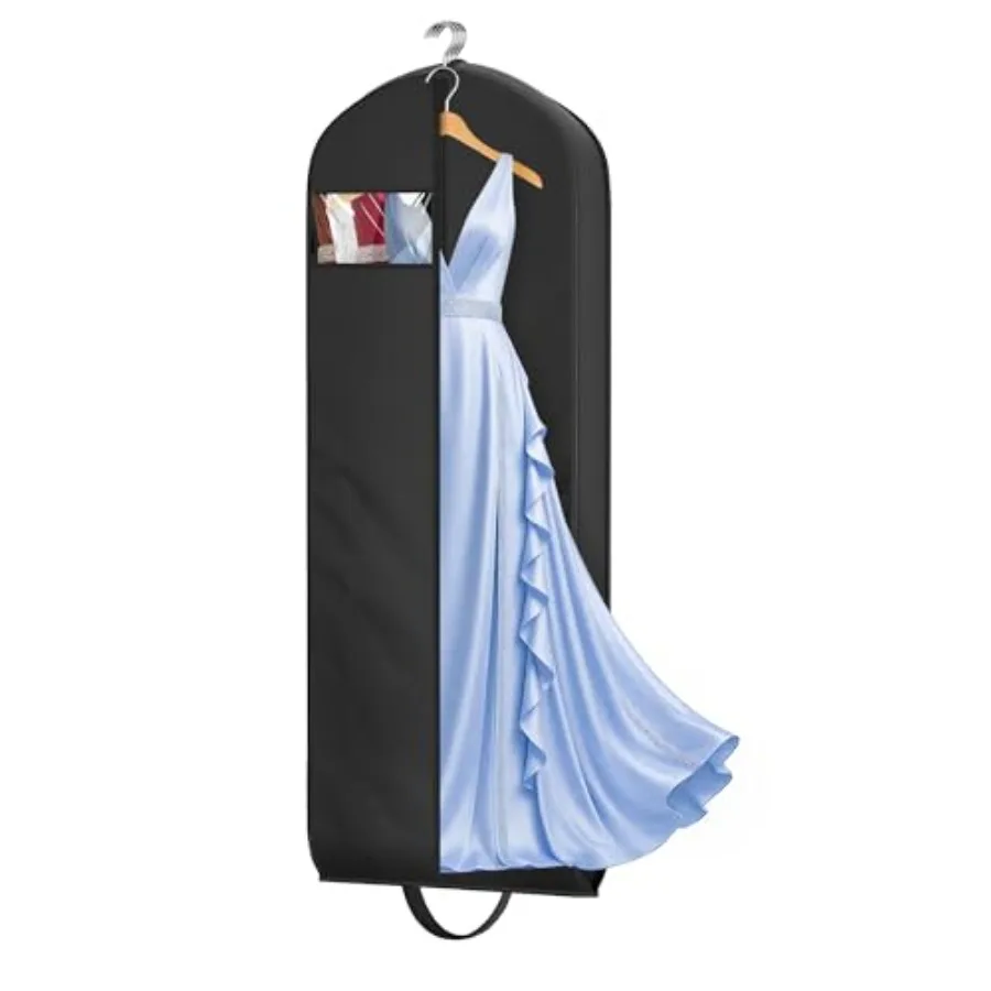 

65" Long Garment Bags for Travel for Women 4" Gusseted Dress Bags for Gowns Waterproof Dress Protector Bag for Closet Storage C