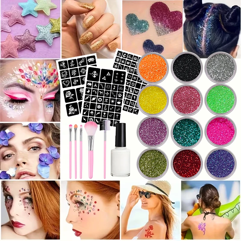 kit-de-tatuagem-temporaria-diy-com-12-cores-de-glitter-adesivos-de-tatuagem-flash-de-desenhos-animados-com-varios-modelos-de-estencil-cola-completa-para-tatuagem
