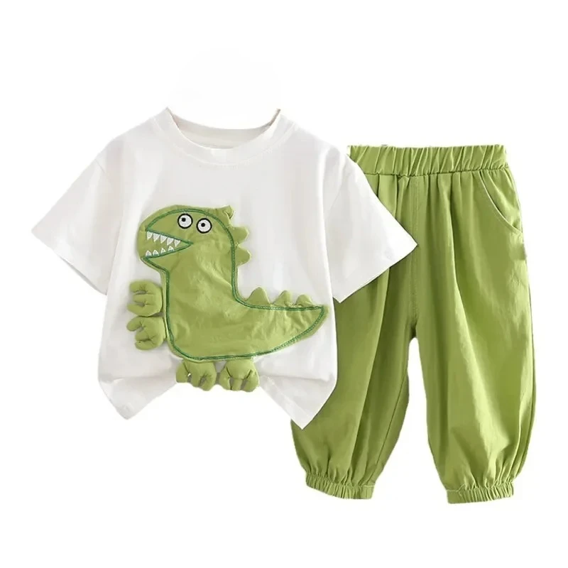 

New Summer Baby Girl Clothes Suit Kids Boys Clothing Children T-Shirt Shorts 2Pcs/Sets Toddler Casual Costume Infant Tracksuits