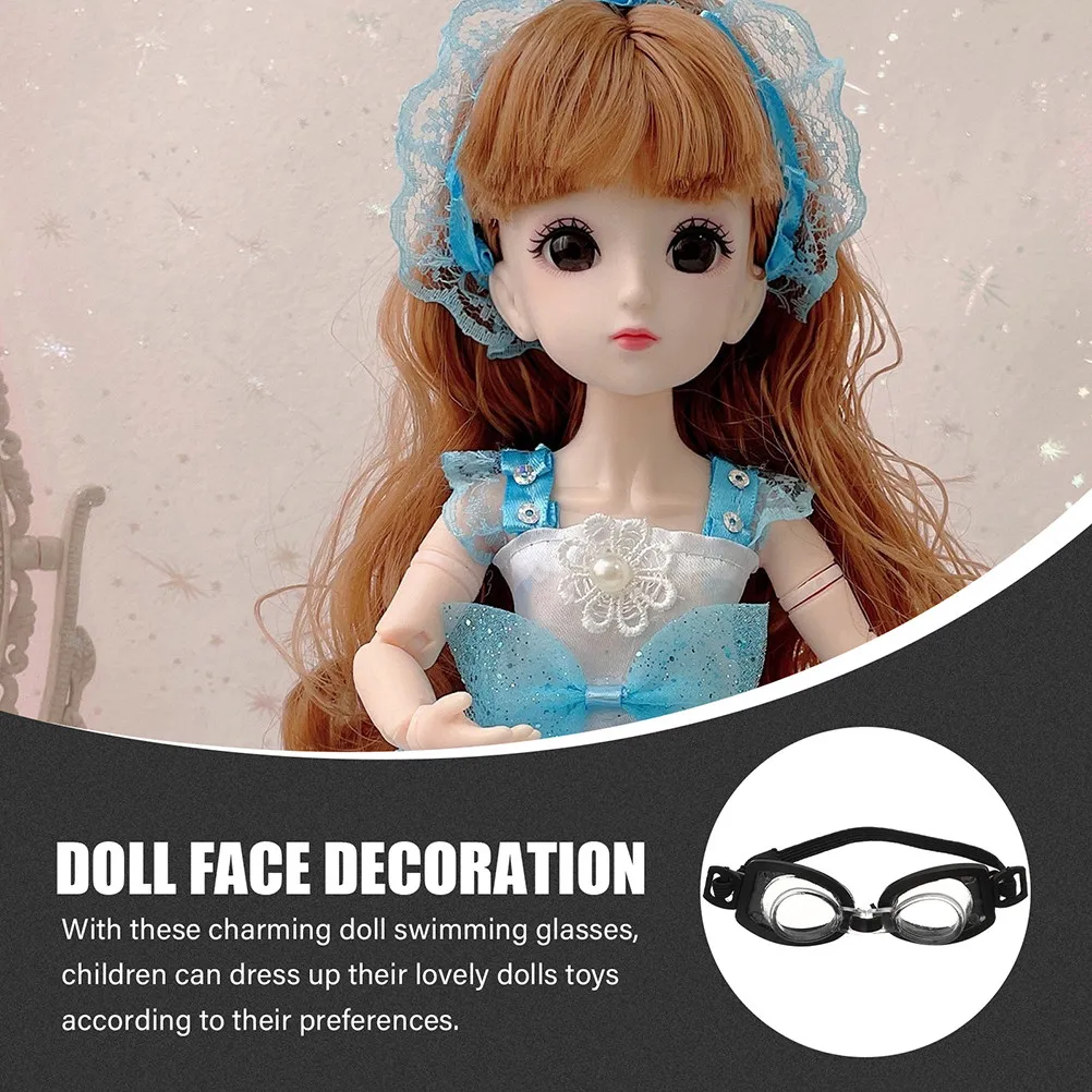 

4Pcs Mini Swim Goggles Lightweight Miniature Swim Glasses Photography Props Tiny Accessories for Kids Play DIY Costume