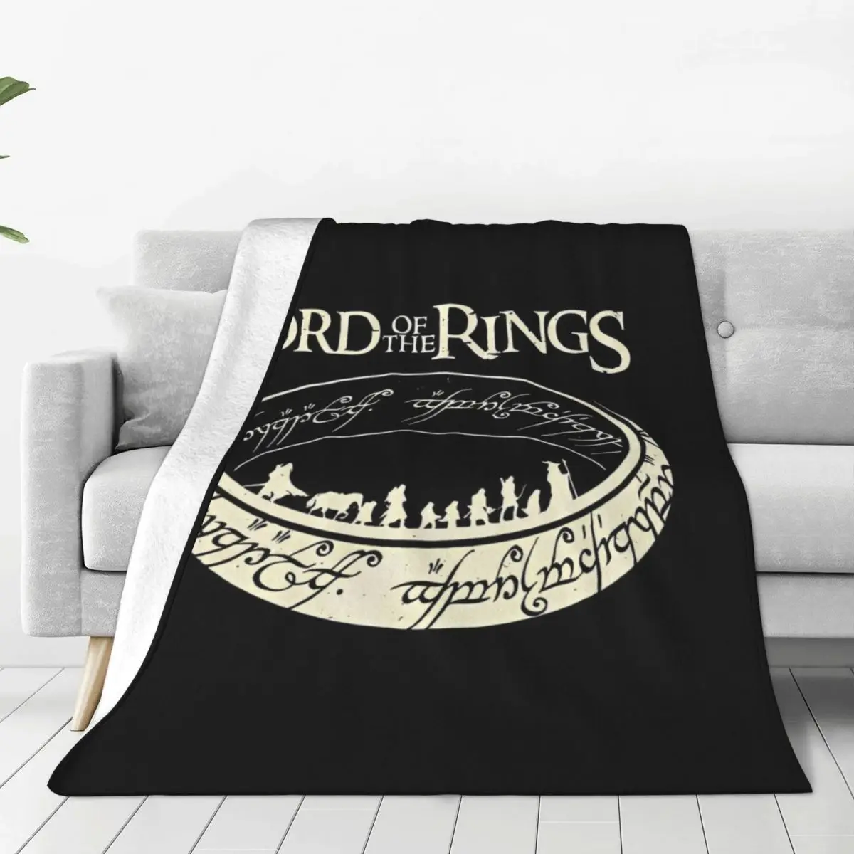 L-Lord Of The Rings Blanket Quality Soft Warm Movie Bedding Throws Winter Travel Office Couch Bed Novelty Bedspread