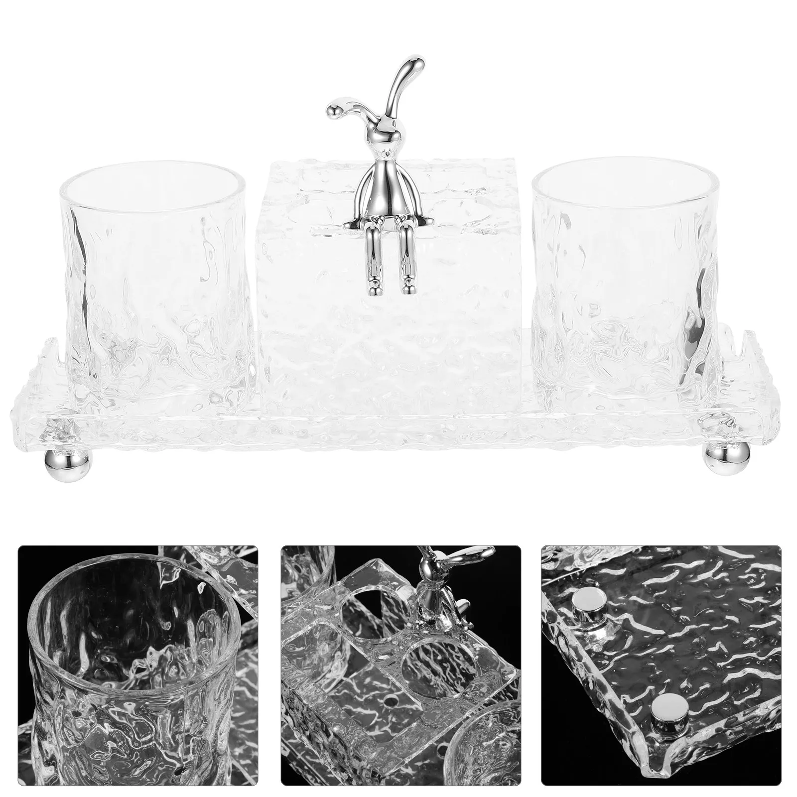 

1Set Acrylic Electric Toothbrush Holder Shaver Display Stand Bathroom Countertop Organizer Tray for Toothbrush Toothpaste