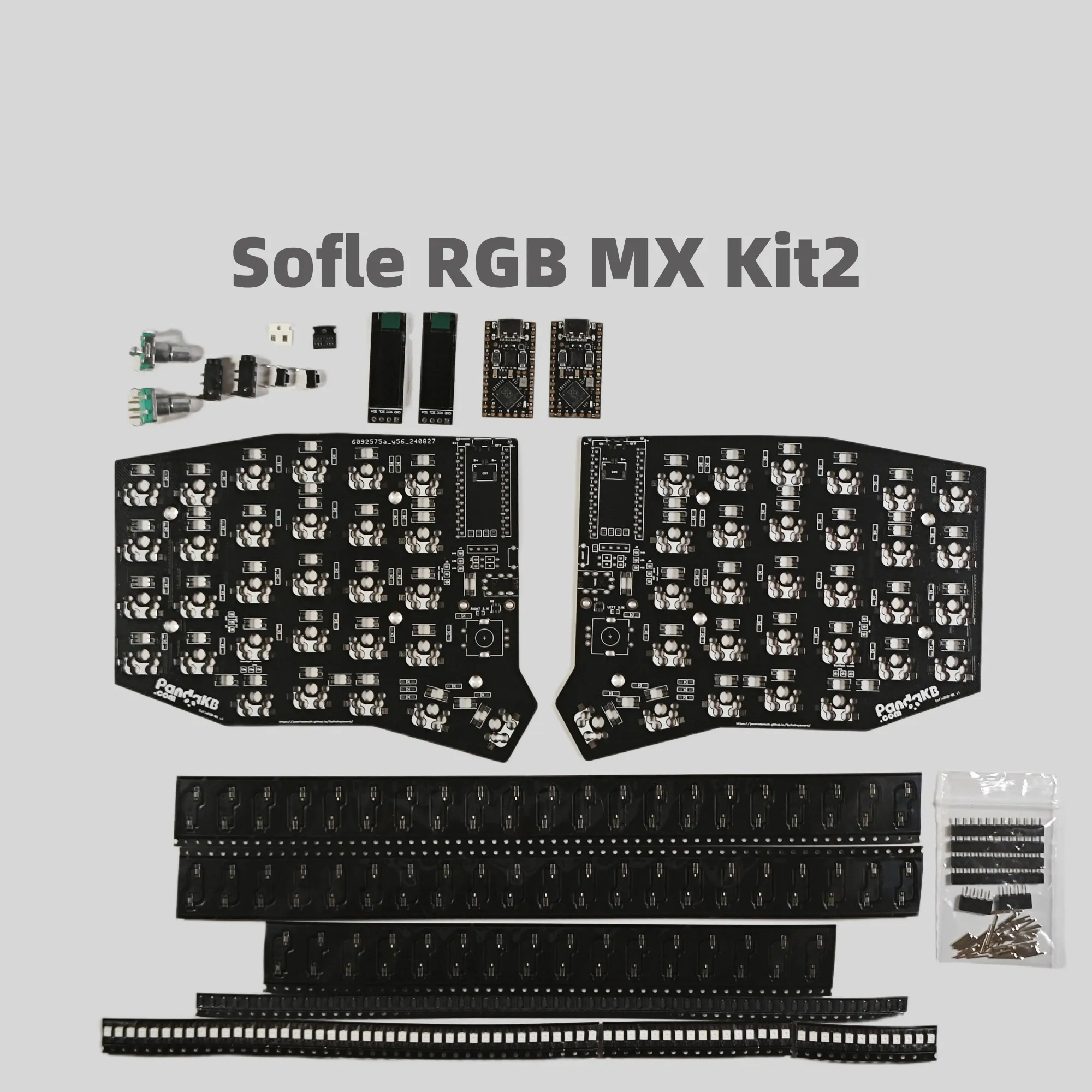 Sofle RGB PCB Split Keyboard Accessories Wired Wireless DIY Split Mechanical Keyboard Customized Not Prebuild Customer Assemble