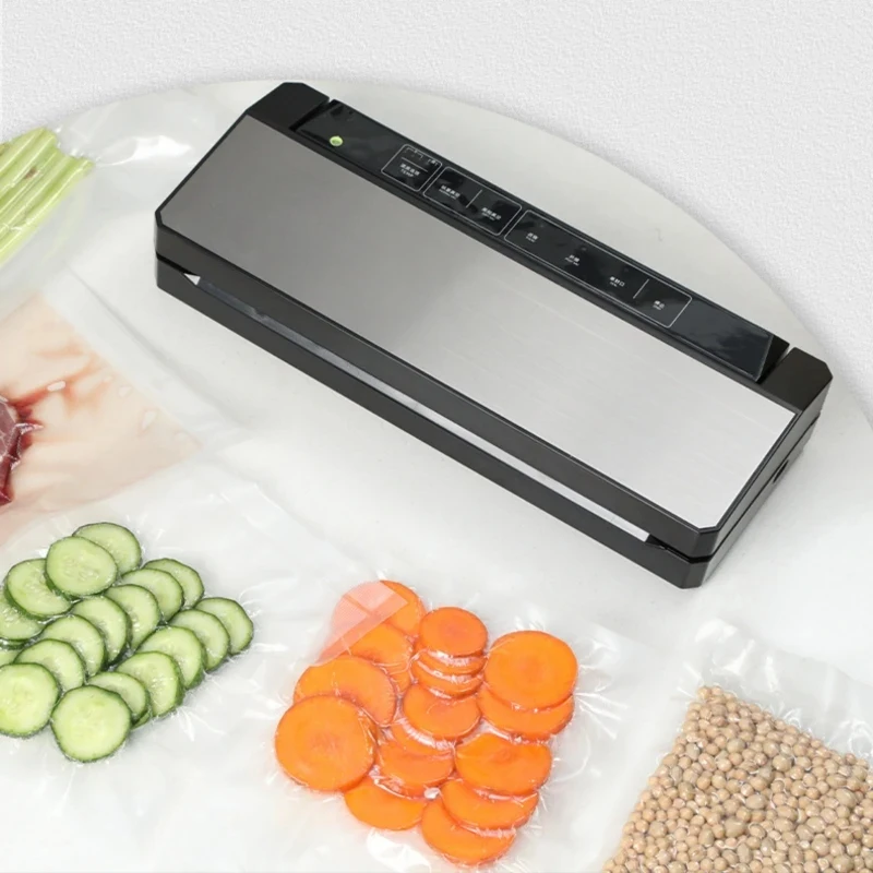 Automatic Sealing LED In Roll Storage Dry Moist Mod Built-In Cutter Handheld Food Vacuum Sealer hine