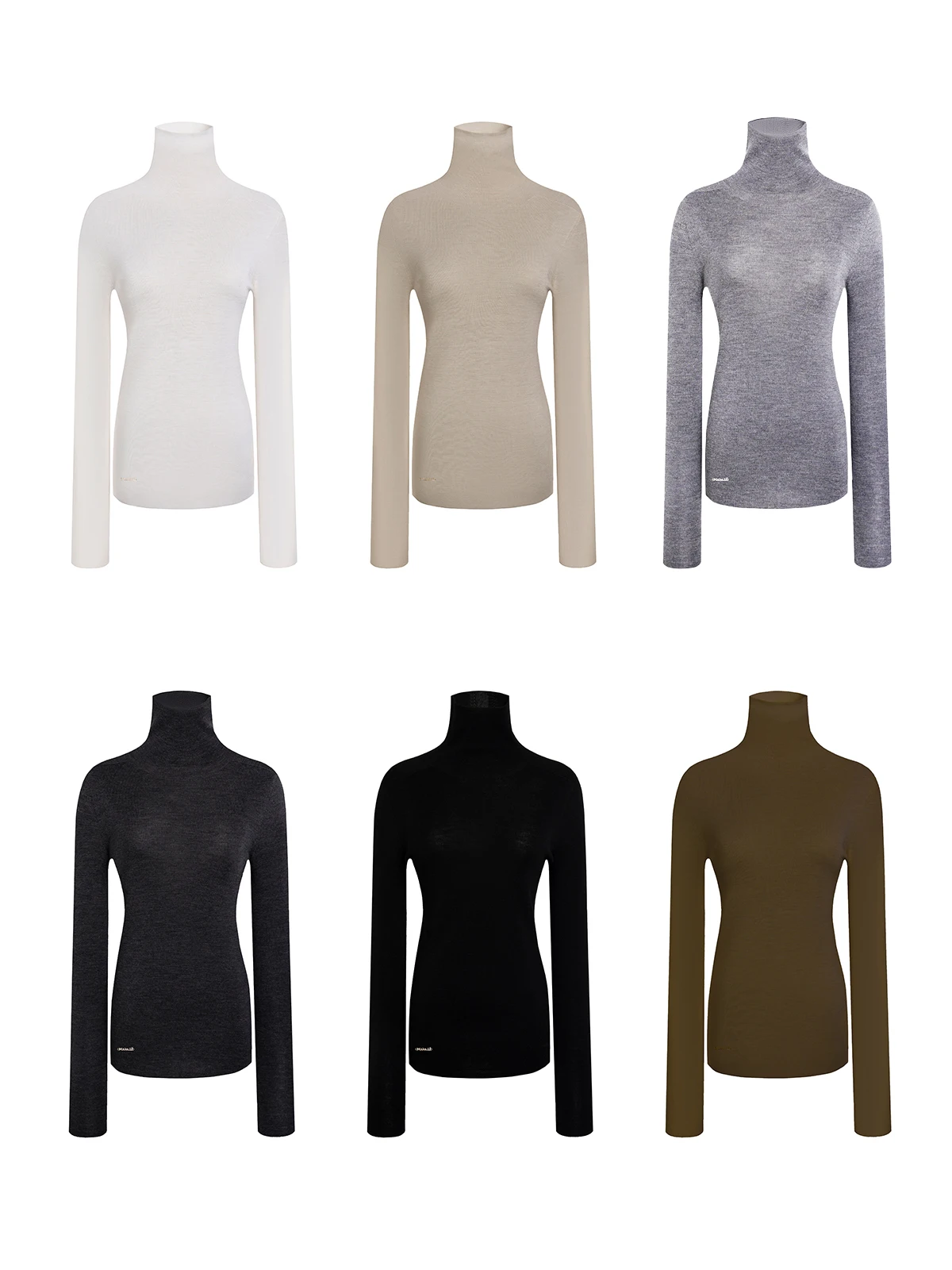 

New e If Brand 00 Wool High Ne Base irt Winter Collection Casual Sle Long Sve Women's T-irt Wind Series