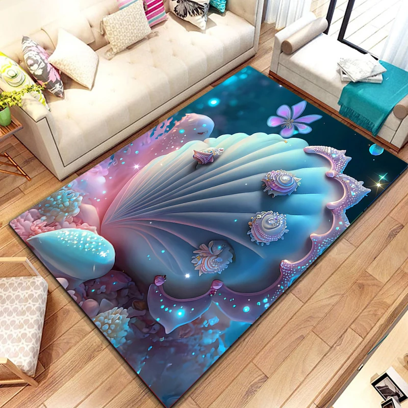 

Dream shell Carpet for Bathroom Living Room Balcony Decor Area Rugs Soft Cartoon Floor Mat Yoga Mat Anti-slip Doormat