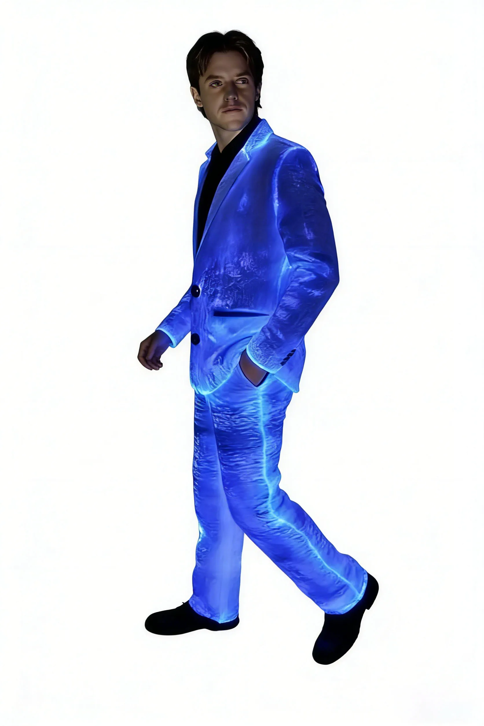 

Светящийся косплей светодиодный блейзер оптоволоконный свадебный пиджак для рождественского праздника вечерние мужской костюм